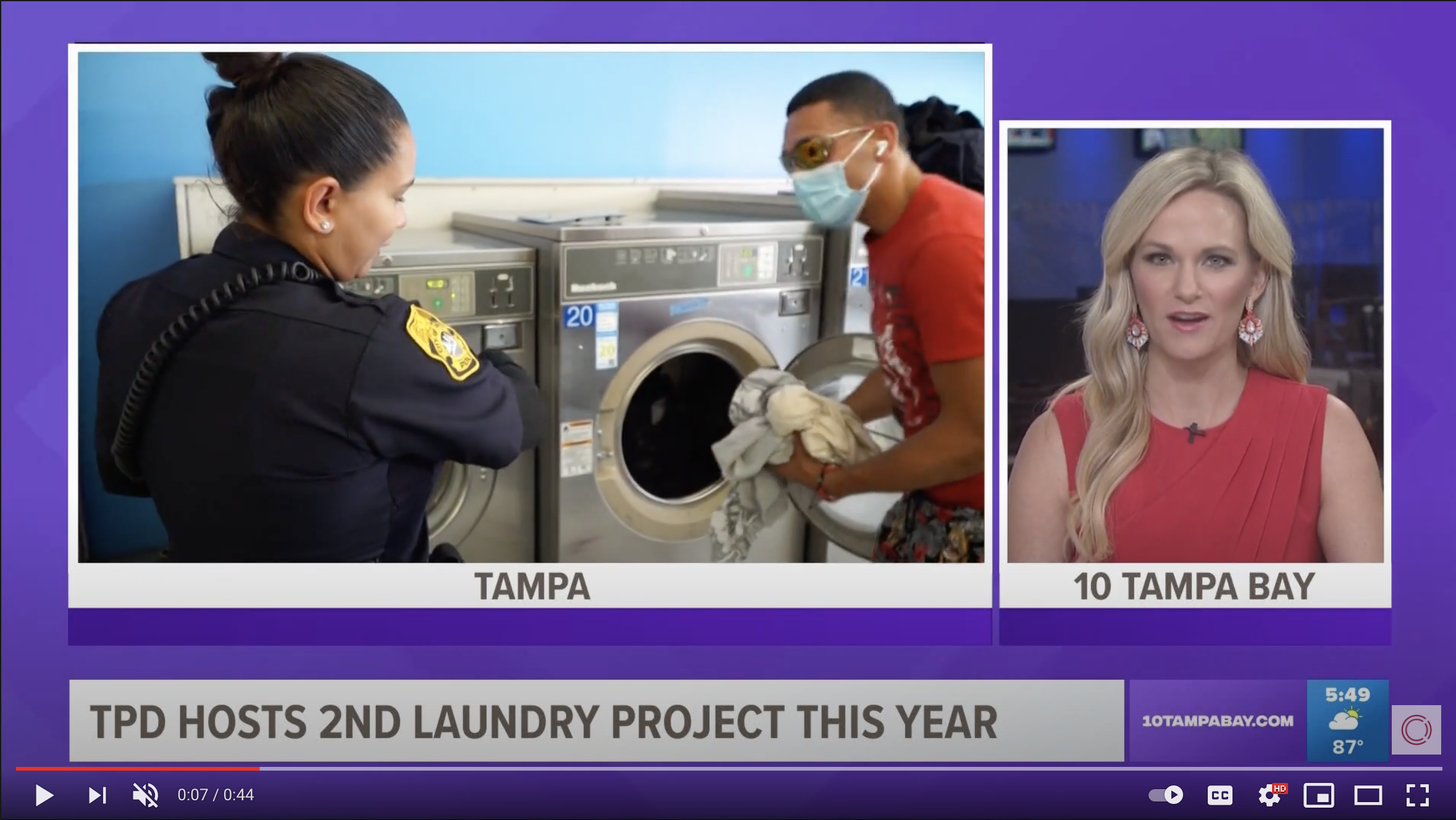 10 News Tampa Bay – TPD x Laundry Project Story