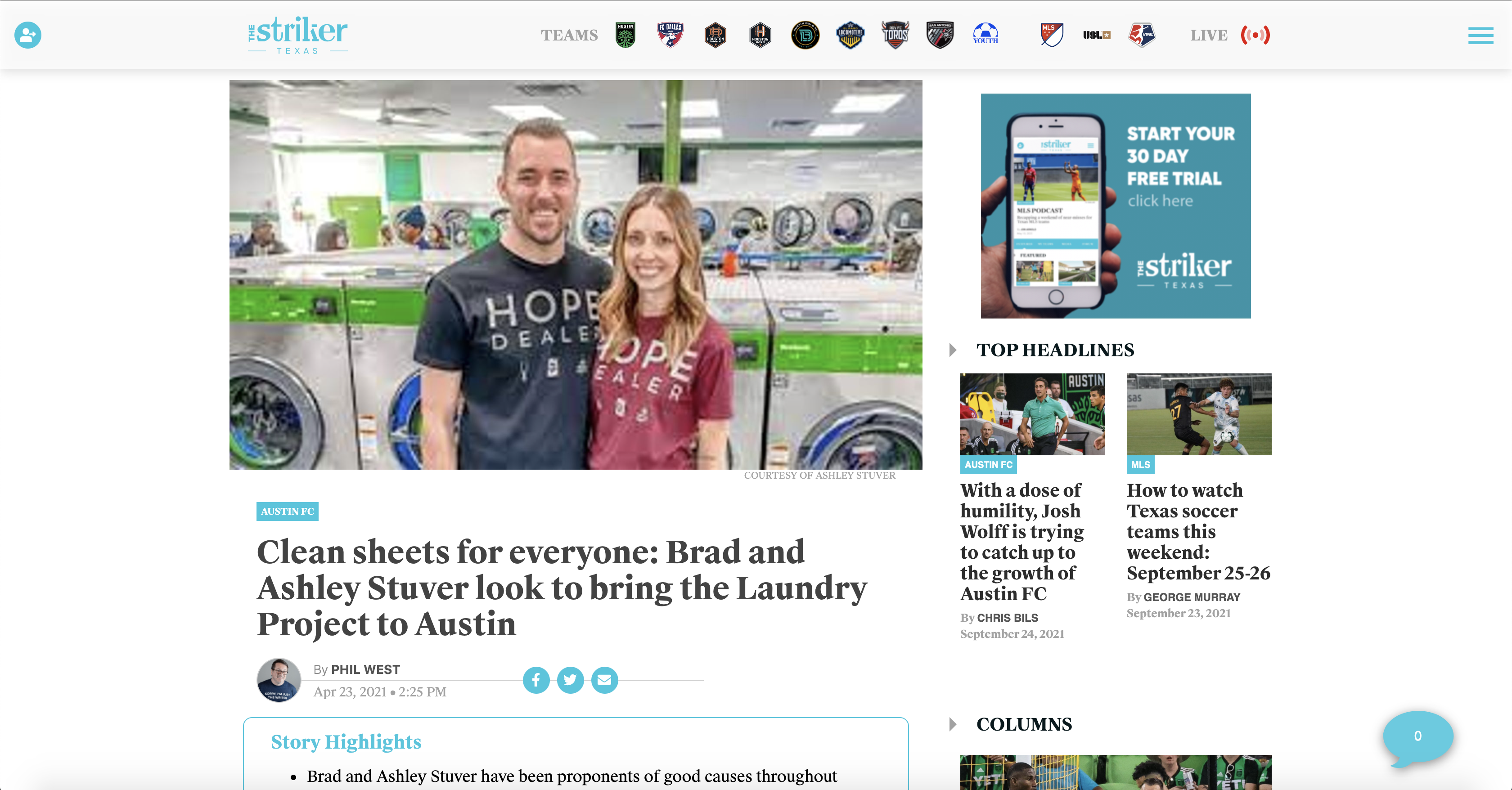 The Striker Texas – Keeper Kit x Austin FC Brad Stuver Laundry Project Story